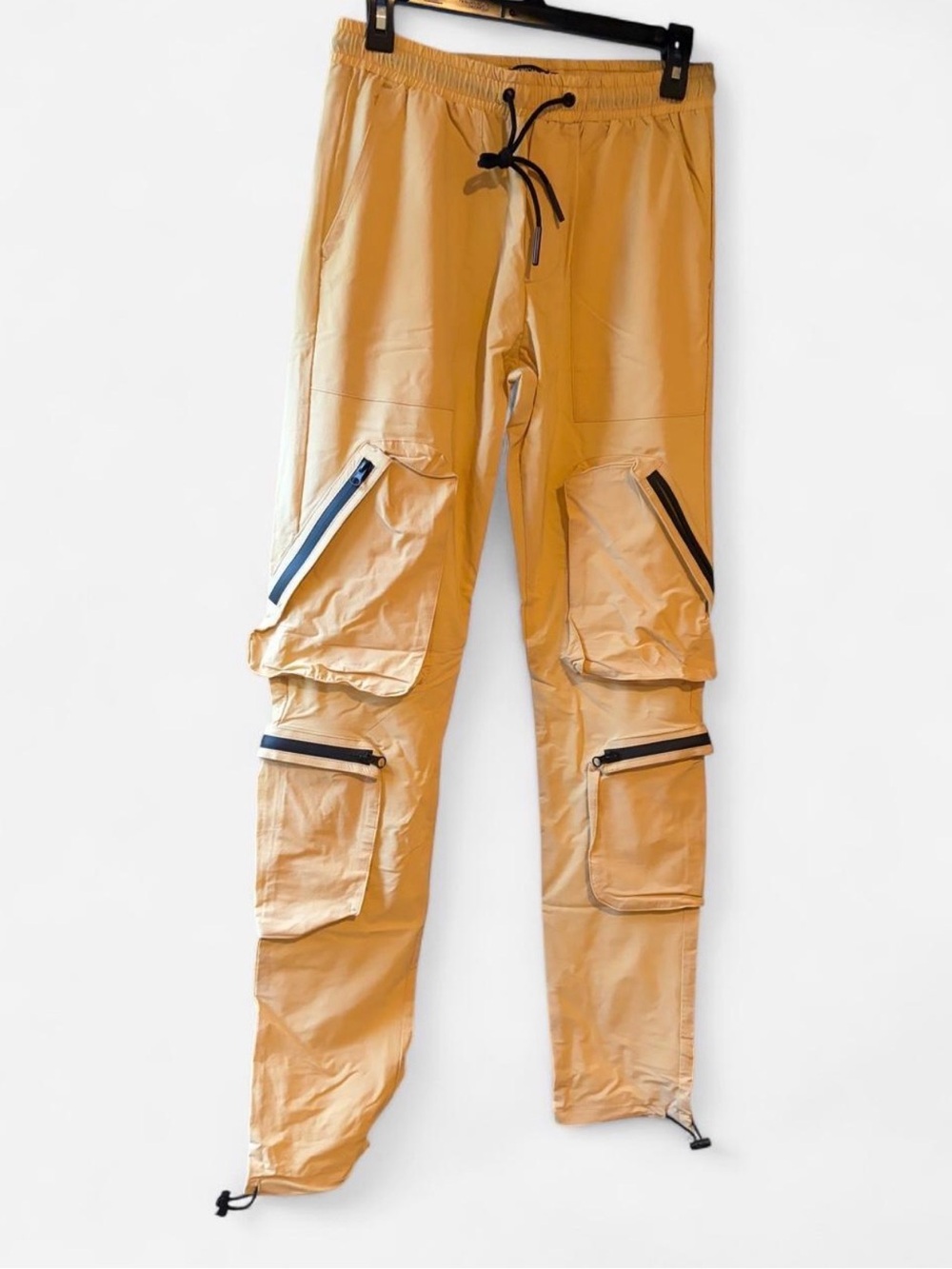 American Stitch Tan Cargo Pants with Black Accents